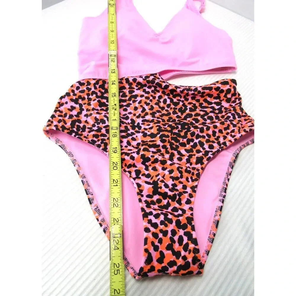 Fabletics Swimsuit Womens Small Pink Asymmetrical Cutout Shaping One Piece NEW - Picture 2 of 6